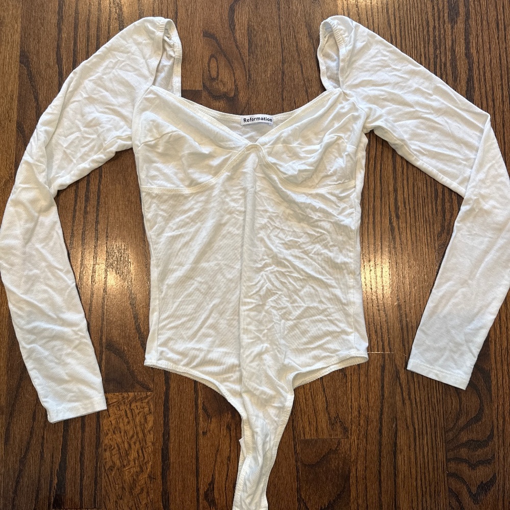 Reformation long sleeve bodysuit